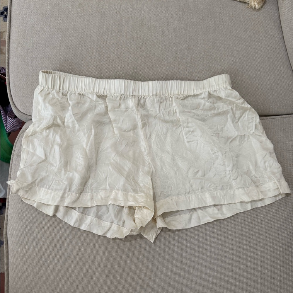 La Perla Soft Cream High-Waist Lounge Shorts